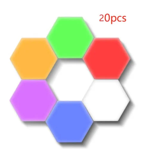 Honeycomb modular wall lamp with touch control and LED beads in modern minimalist design