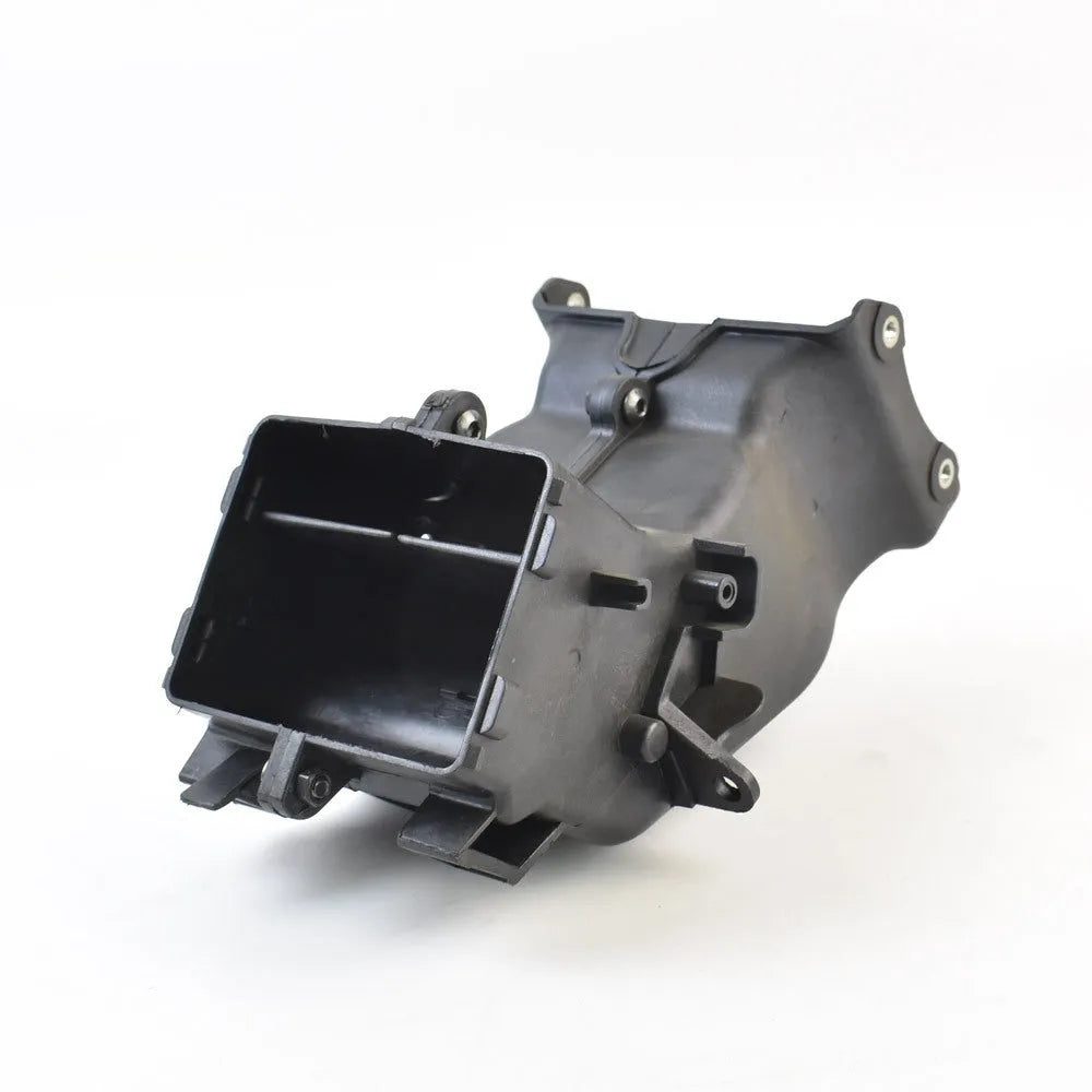 Black motorcycle ventilation intake pipe for Yamaha models showing size.