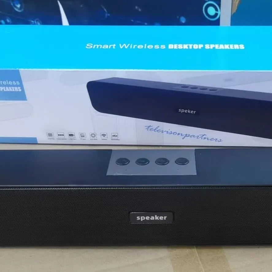 Double desktop Bluetooth speaker with extra bass in blue packaging E91D 1200mAh version