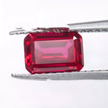 Lab-cultivated ruby gemstones in various cuts and carat weights for decorative use