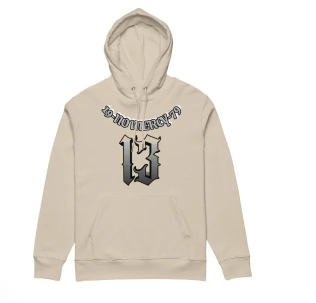 Hooded fleece-lined pullover sweater in loose fit for teenage team uniforms