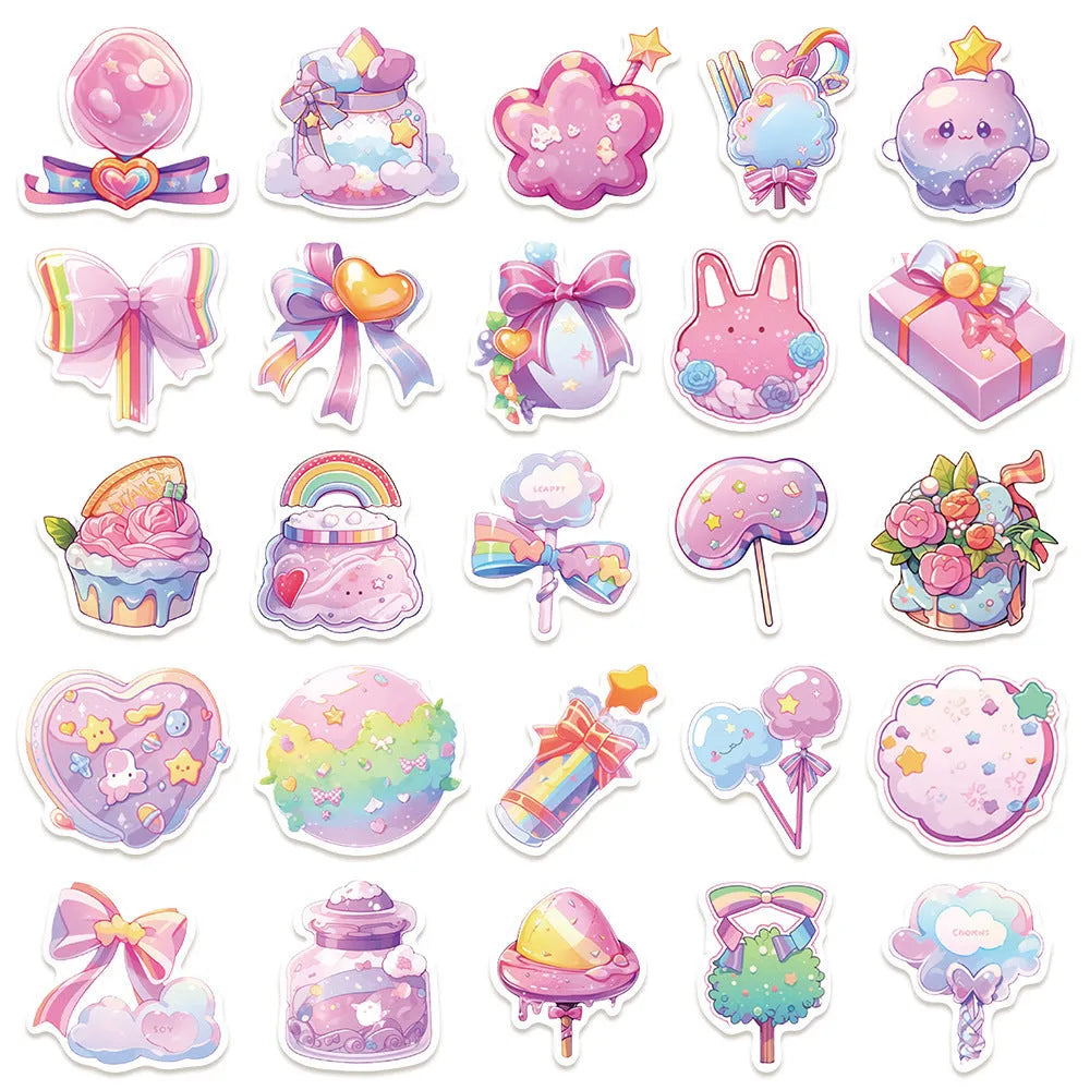 Fresh candy small objects waterproof decorative stickers measuring 4-7cm for journal and planner decoration