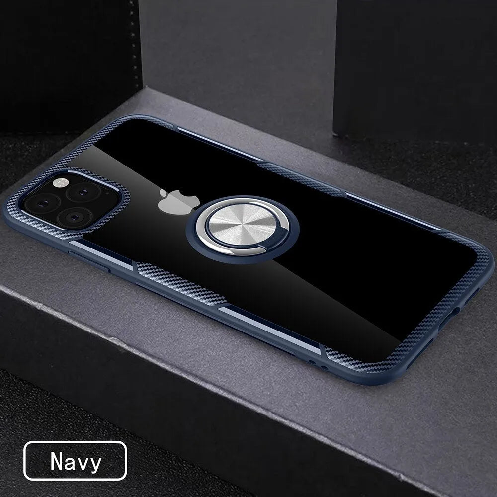 Slim black TPU and PU leather back cover case for iPhone 11 Pro Max