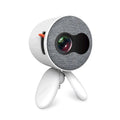 YG220 portable LED projector in white or yellow, showing front lens and compact size.