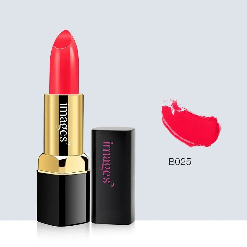Moisturising lipstick lip gloss stick in ten colours including coral red and rose purple, 3.8g size.