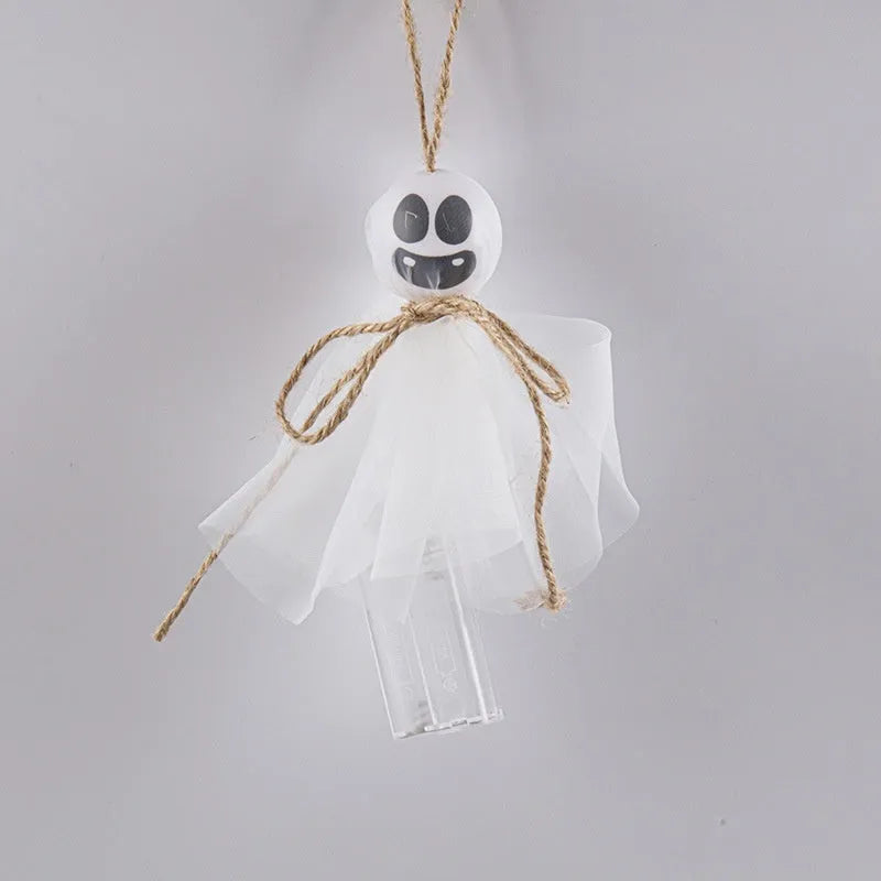 Halloween LED ghost lantern chain with colourful lights for venue decoration