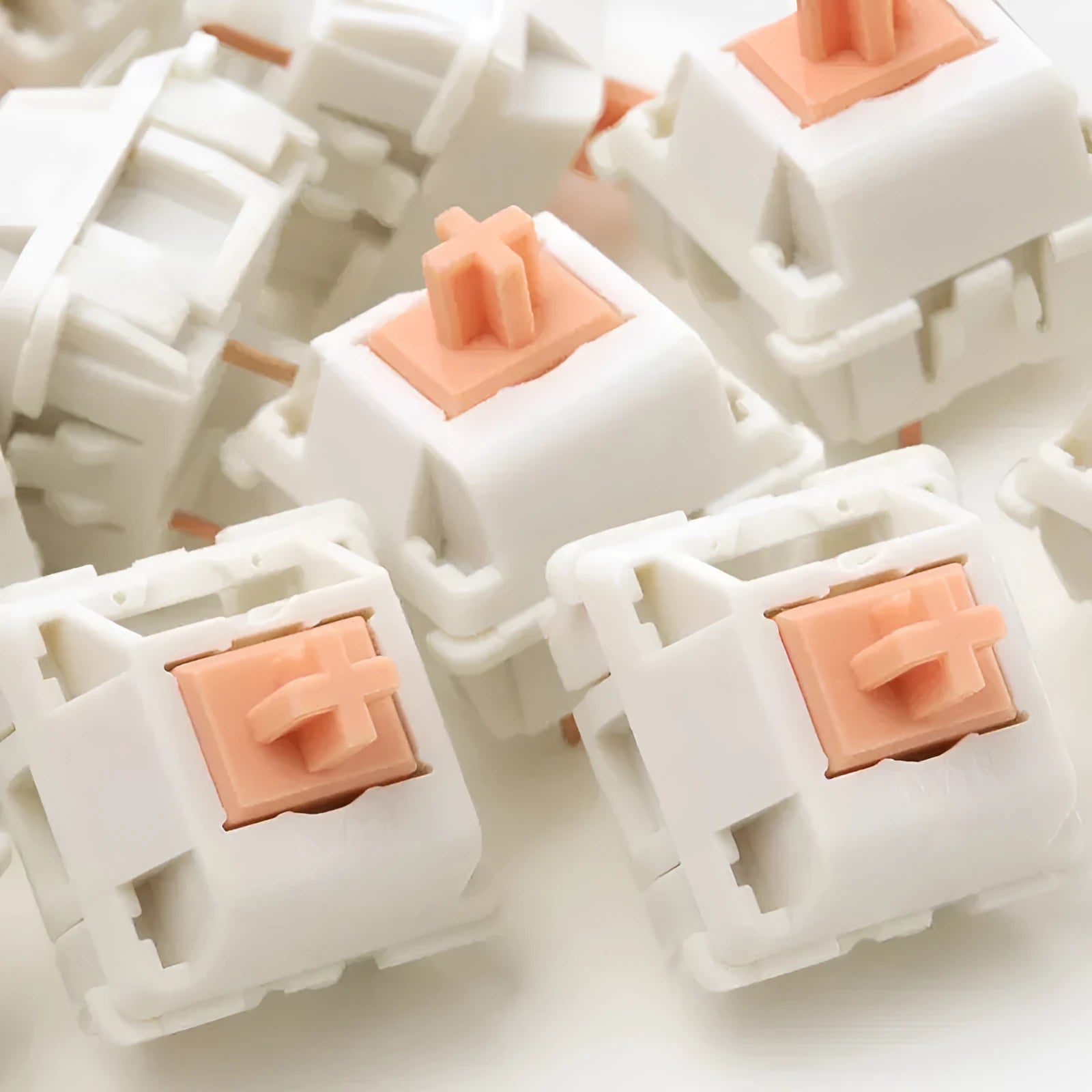 A single Panda brand mechanical keyboard switch with a 3-pin connector for hot-swap installation.