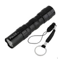 Black aluminium alloy LED mini flashlight with compact 9.5cm design