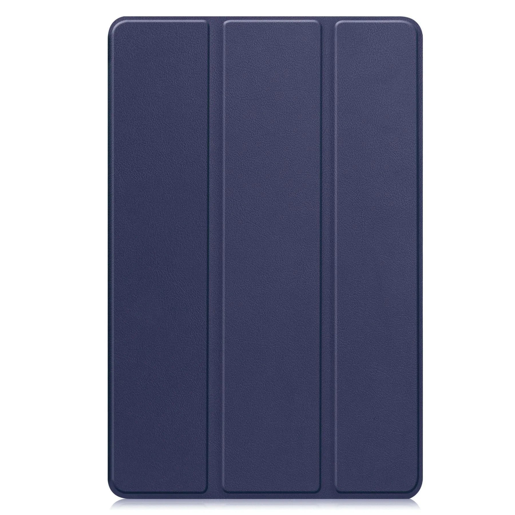 Samsung Tab S10 FE Plus 13.1-inch leather tri-fold stand case in black colour, showing front and back views.