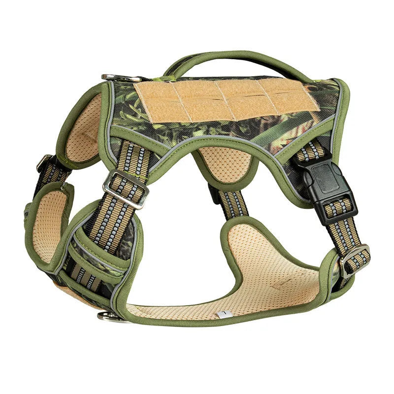 Oxford cloth tactical chest strap harness for working dogs in search and rescue operations