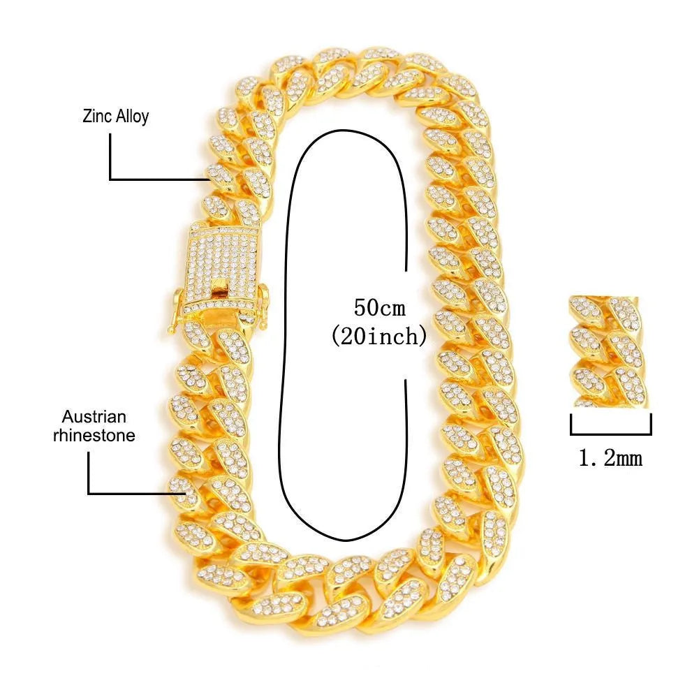 Roman numeral quartz watch with diamond-studded square dial and black mesh band, with matching bracelet and necklace