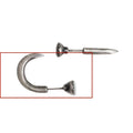 Sterling silver punk nail earrings with ear hook design showing straight and curved options