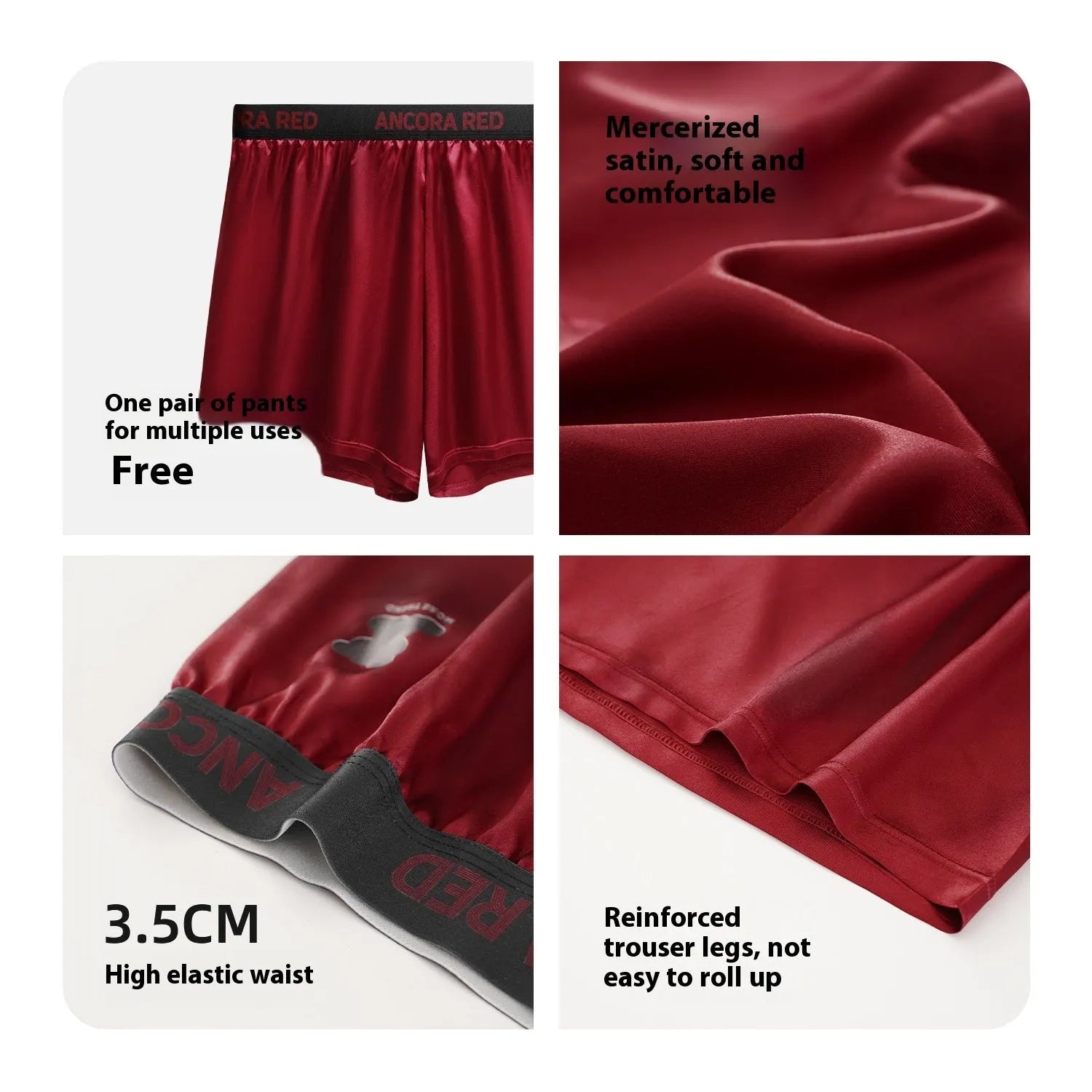 Men's solid colour boxer briefs on a white background showing mid waist design.