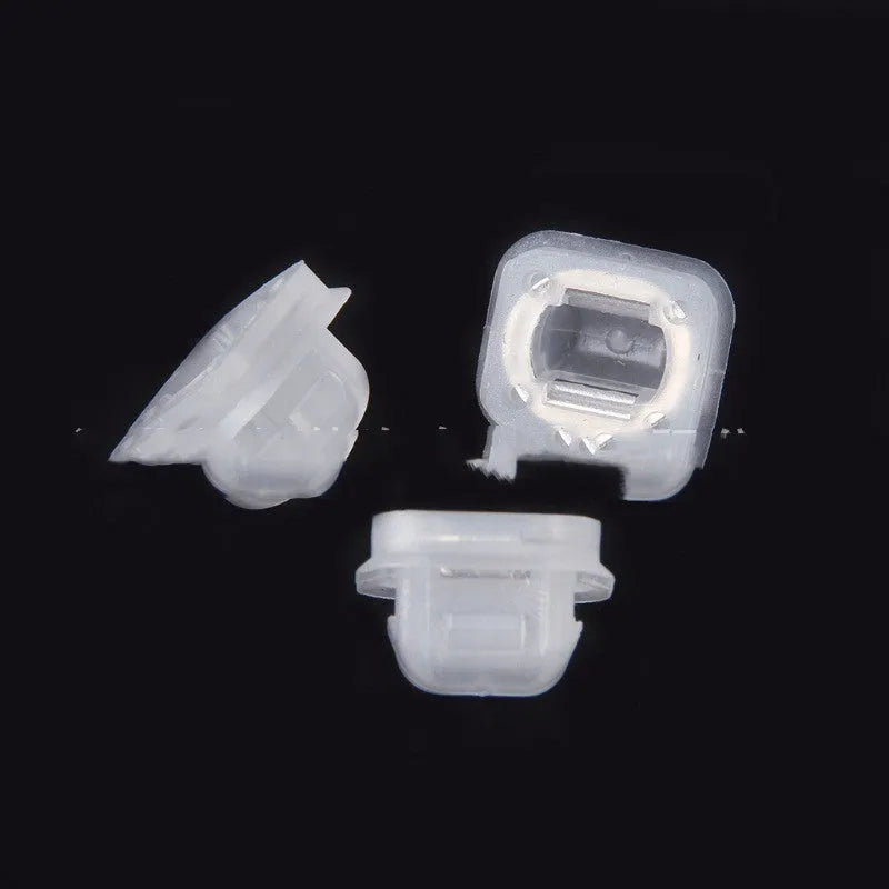 BMW interior plastic seat buckle clips with metal fasteners, transparent colour
