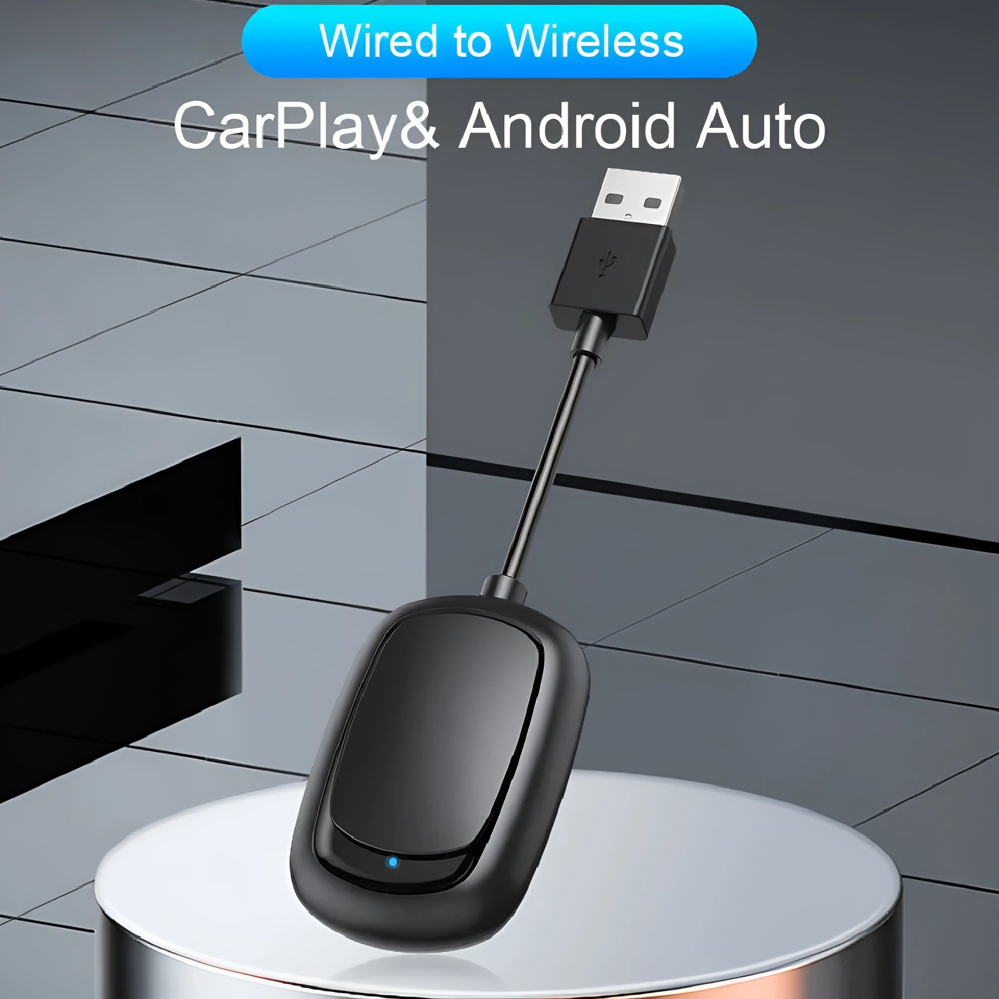 Wireless CarPlay and Android Auto 2-in-1 car interconnection box with USB connection