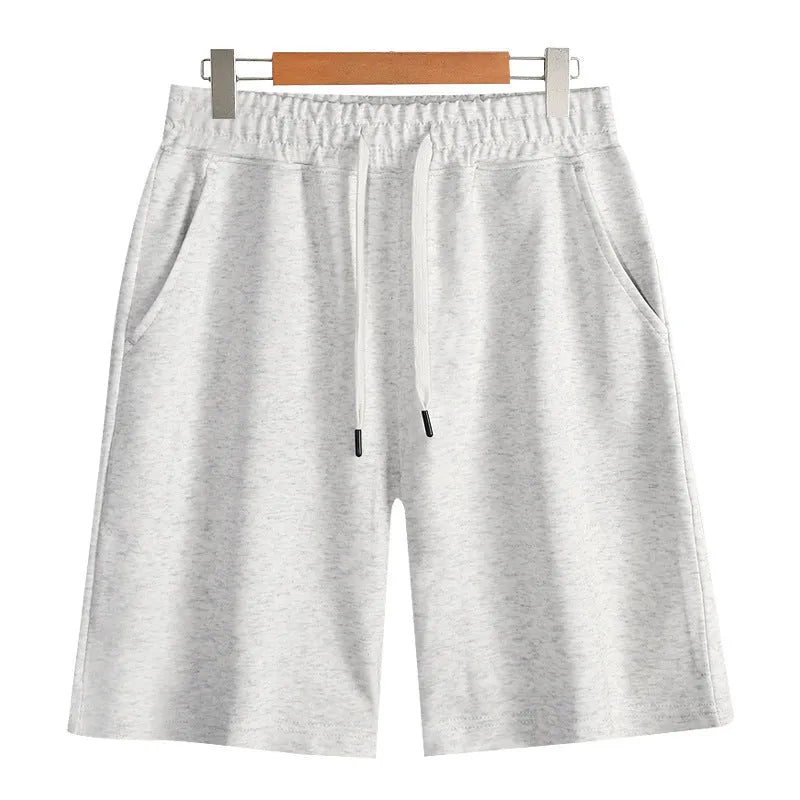 Cotton summer shorts with micro-elastic fabric in straight cut design showing colour options