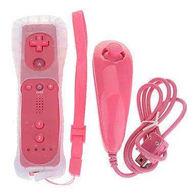 Wii left and right gamepad controller set with infrared sensor in multiple colour options
