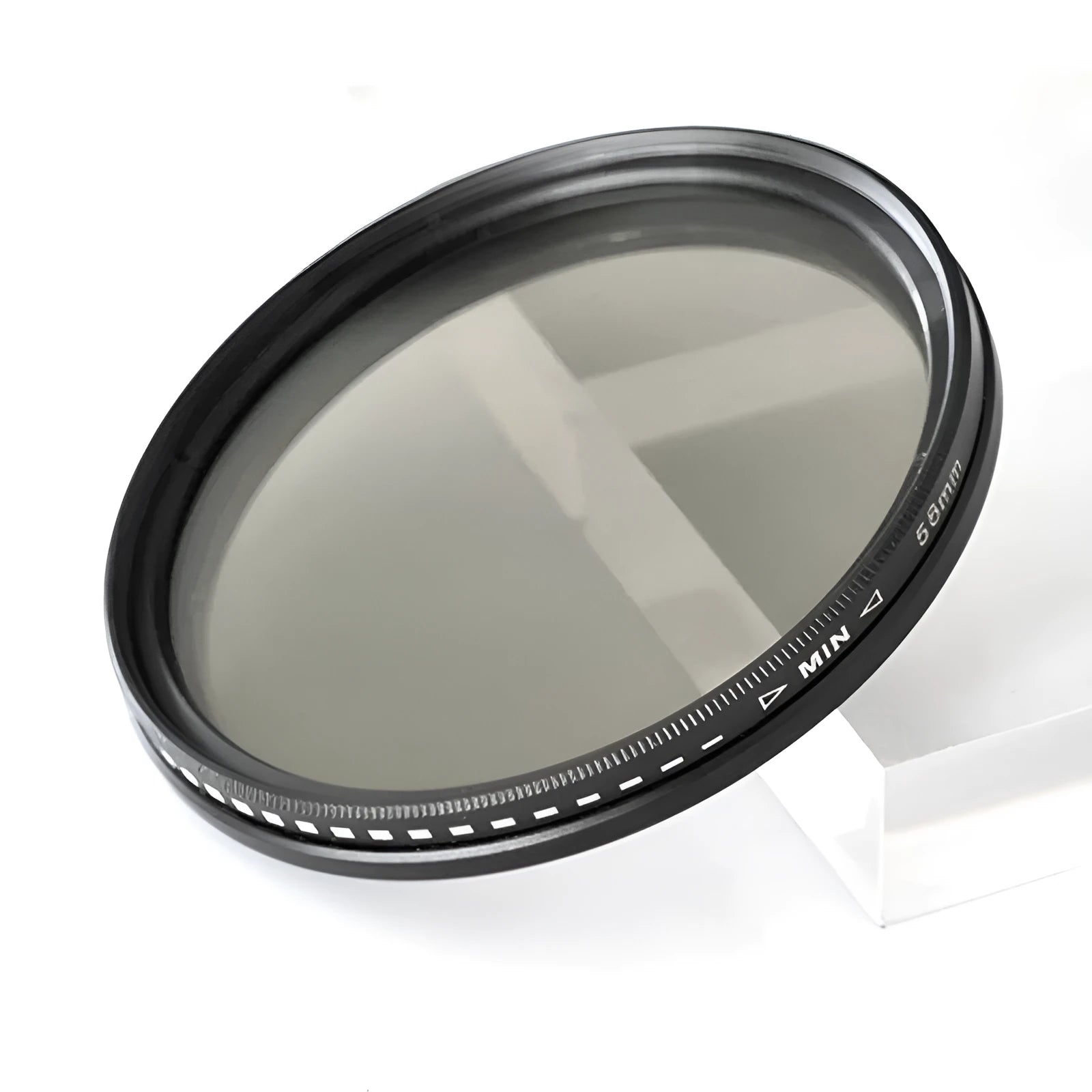 Adjustable multi-diameter neutral density camera filter for exposure control photography