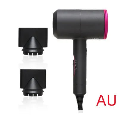 Dual voltage 2000W hotel hair dryer with 2.5 metre cable in metallic black finish