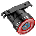 Black USB rechargeable smart brake sensing bicycle taillight with aluminium alloy housing