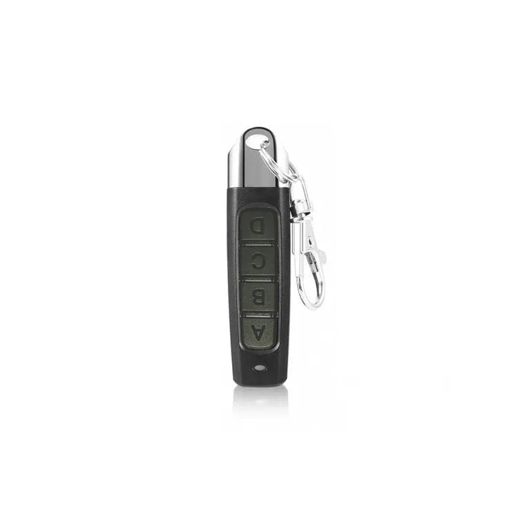 Universal rolling door remote control in black colour with 433MHz frequency and copy function