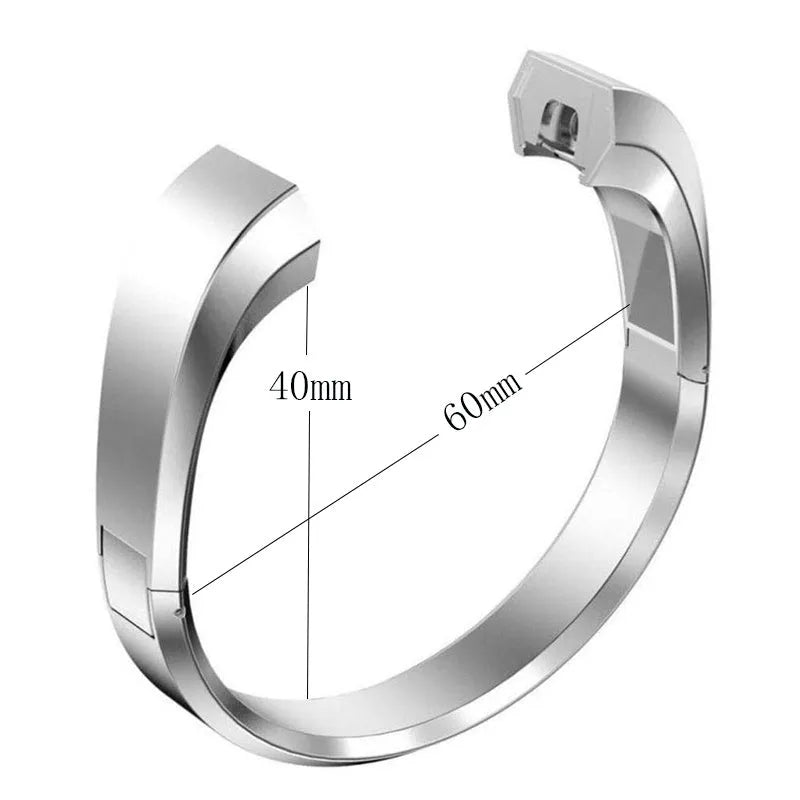 Fitbit Alta 304 stainless steel bracelet replacement band with deployment buckle for smart watch