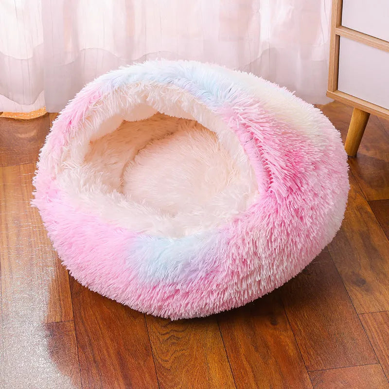 Waterproof dog kennel with semi-surrounded design in champagne colour showing sheltered interior space