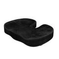 Black U-shaped memory foam office seat cushion for hip support