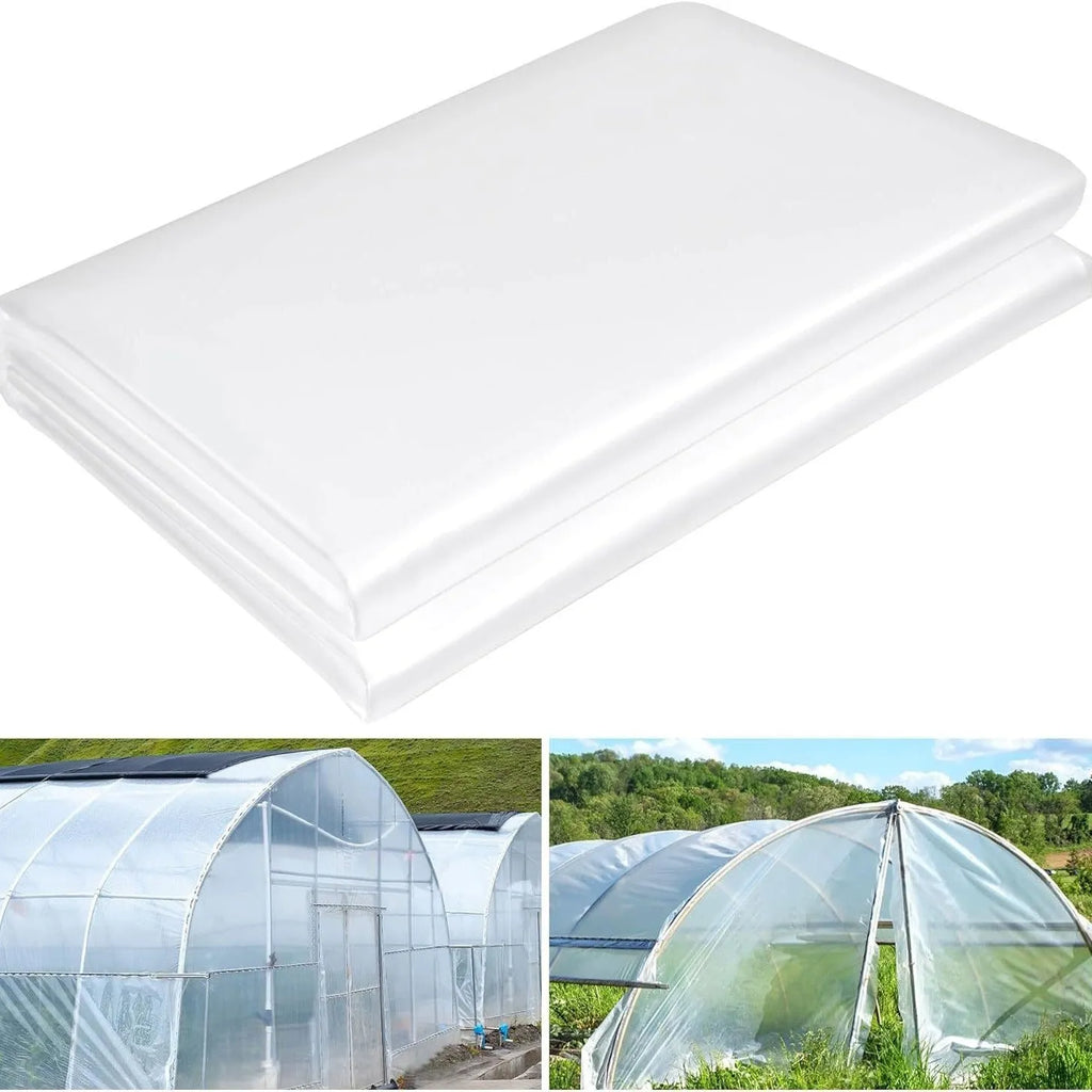 Roll of clear plastic greenhouse film for vegetable shed insulation, 4x8 metres