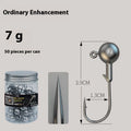 Set of 50 steel jig hooks with four-times strengthened construction and primary colour finish