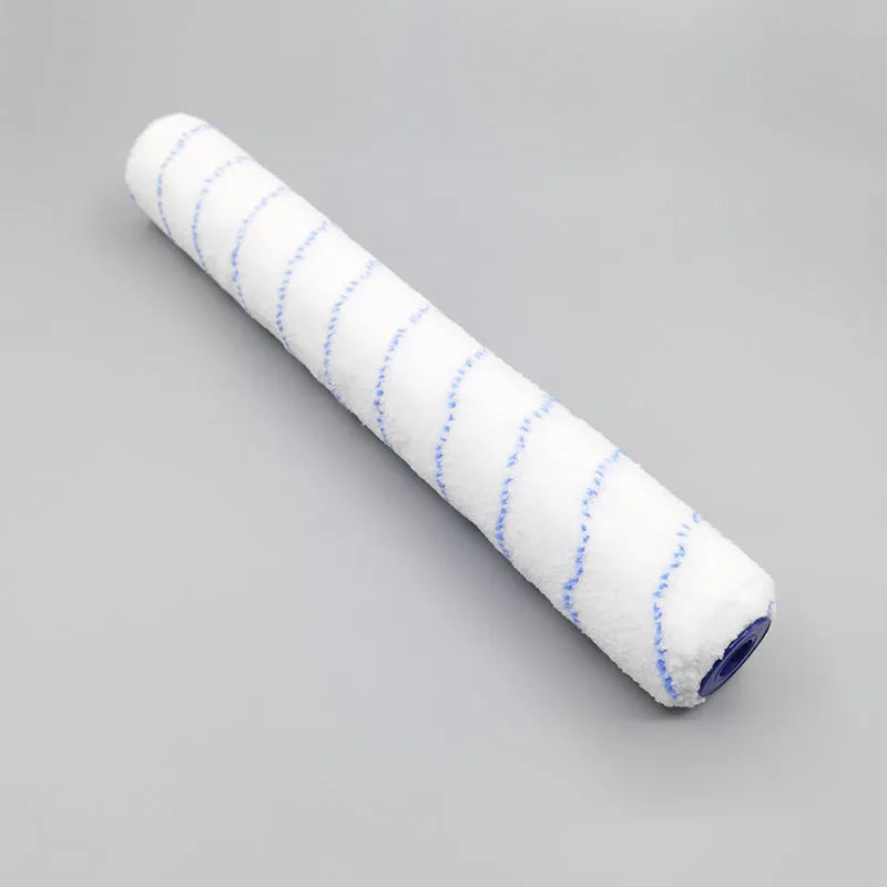 18-inch paint roller with extension handle and three brush heads in different hair lengths for wall painting