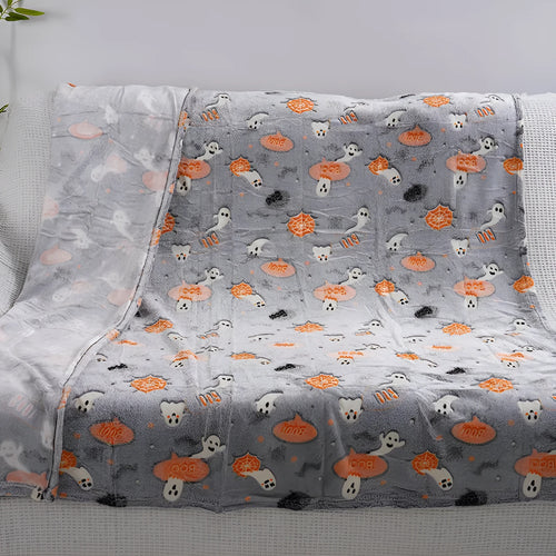 Cartoon pattern flannel blanket for child air conditioner coverage in two size options