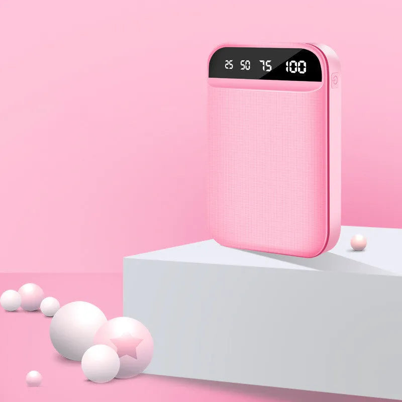 Portable power bank in choice of colours with multi-USB ports and polymer lithium battery.