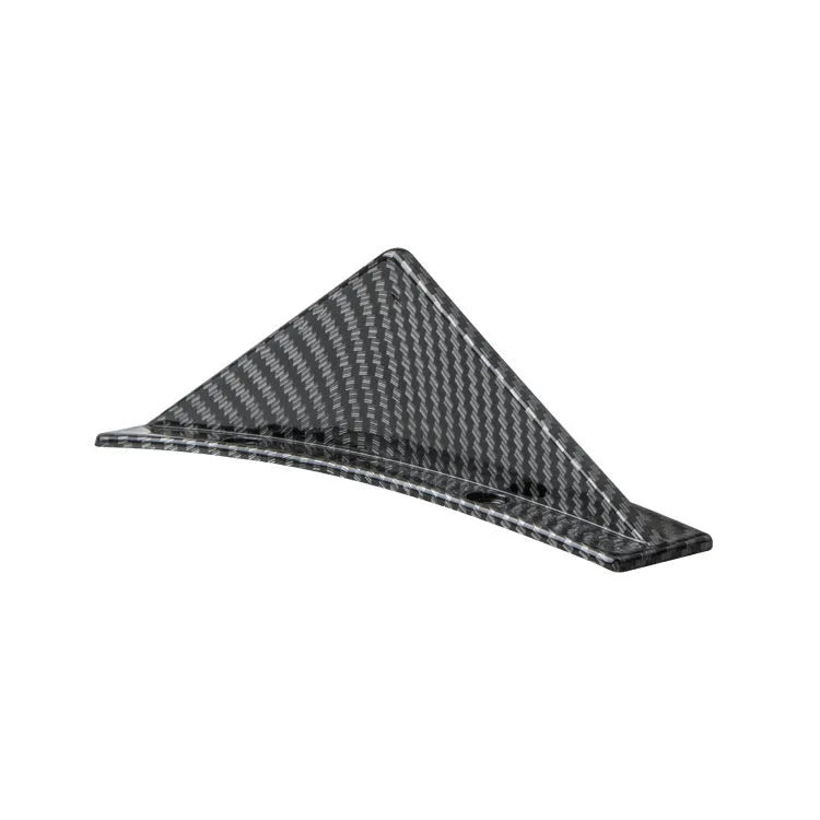 Universal triangle rear spoiler in ABS plastic, bright black finish, 150mm length, pack of 4