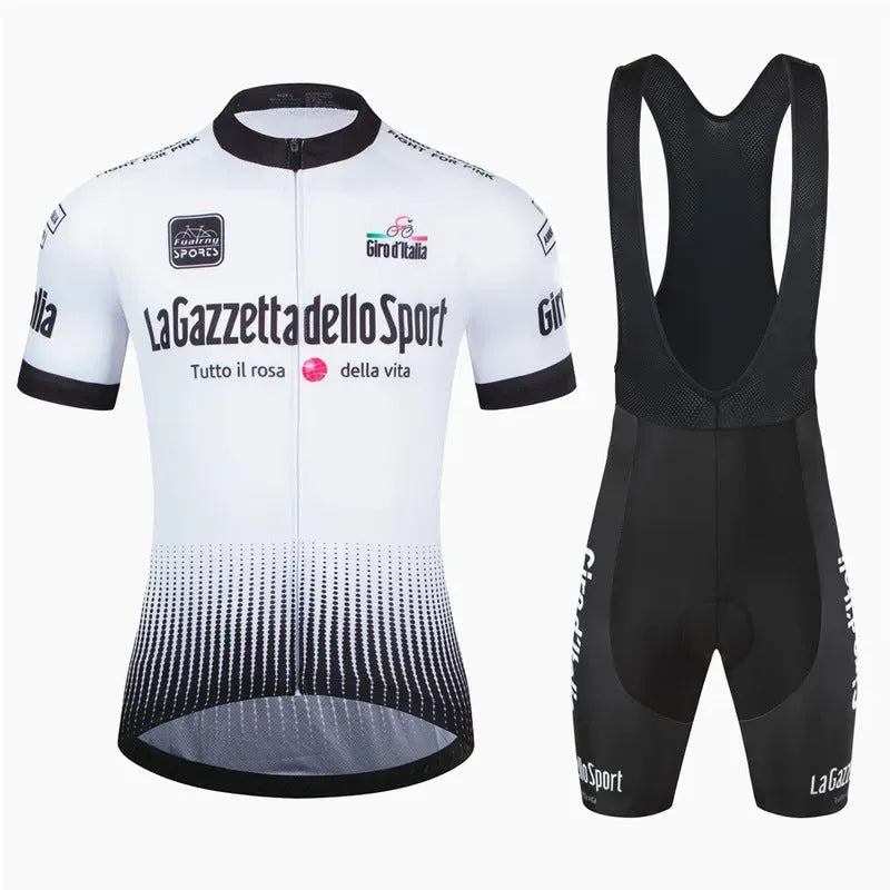 Cycling short sleeve suit in pattern design with quick-drying polyester fabric for summer road biking
