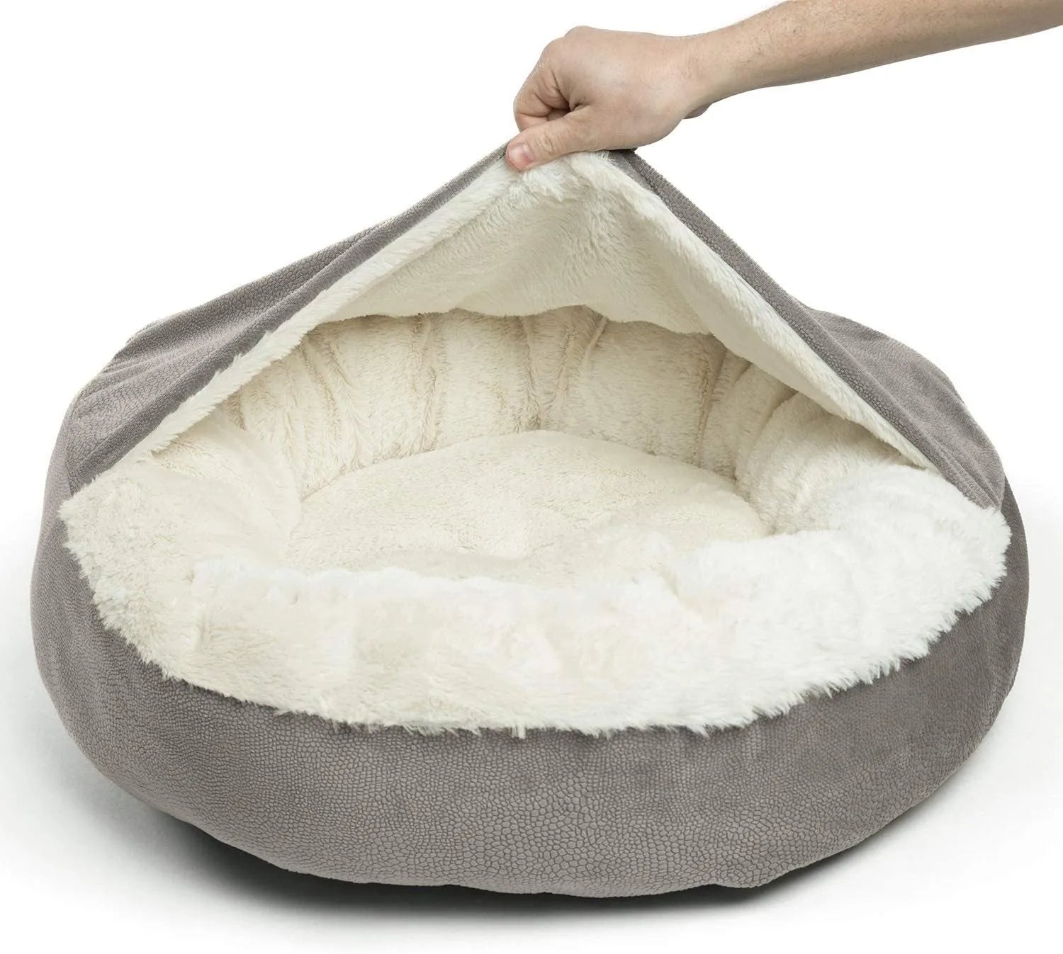 Classic quilt pet bed cover in suede and plush with 60x60x18cm size
