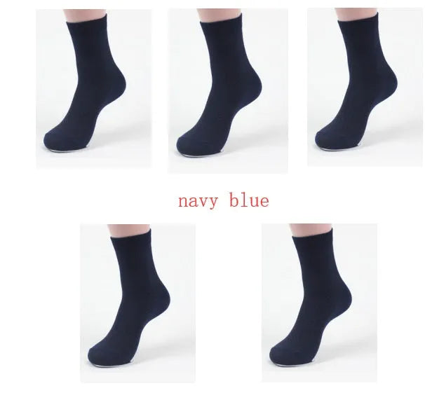Men's bamboo fibre socks showing small square pattern in one of five available colours.