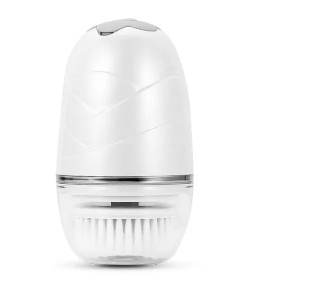 Electric rechargeable facial pore cleaner with silicone bristles in Golden colour