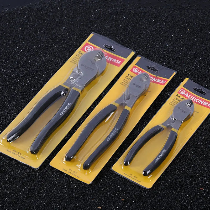 High carbon steel diagonal cable cutter black with PPR handle 8 inch length oblique mouth