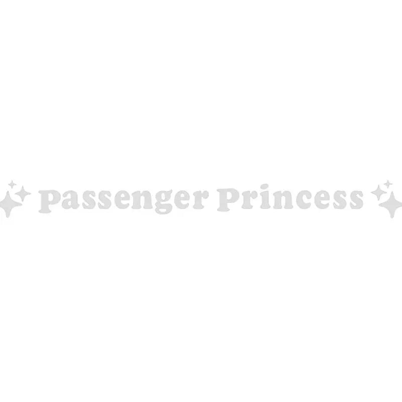 Passenger Princess decorative car mirror sticker in reflective colours, 12.5 cm size.