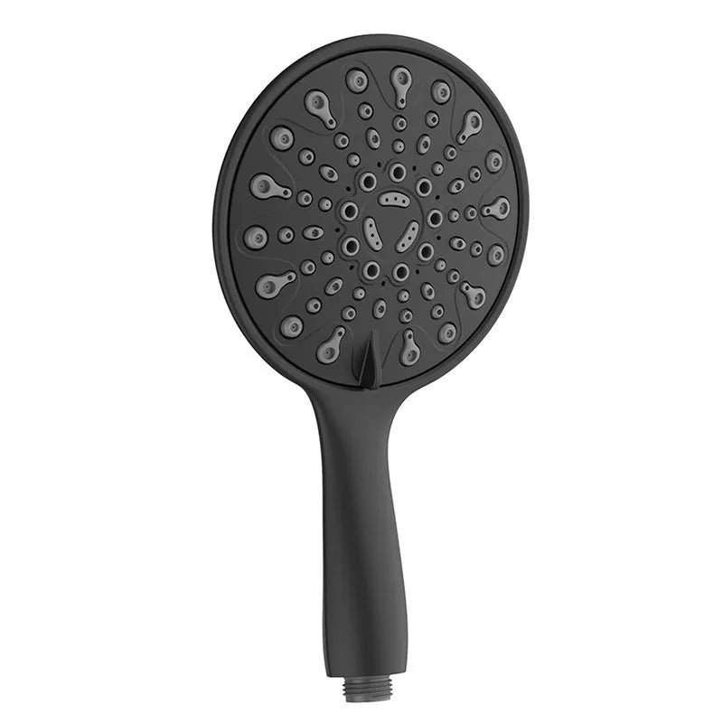 6-inch portable handheld shower head with six spray functions in electroplated finish
