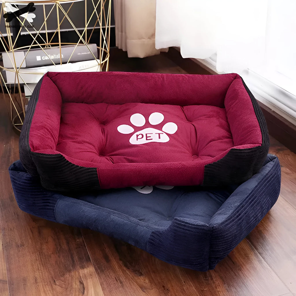 PP cotton pet nest in blue, 45cm size, with machine-washable cover for dogs and cats
