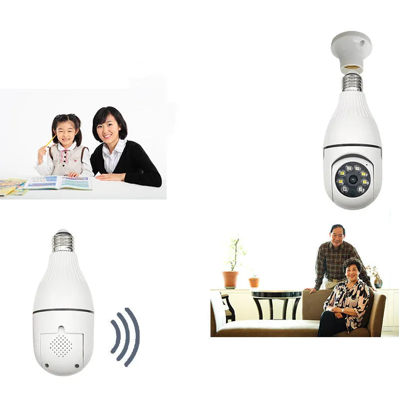Wireless indoor security camera with wide-angle lens and full-colour night vision capability