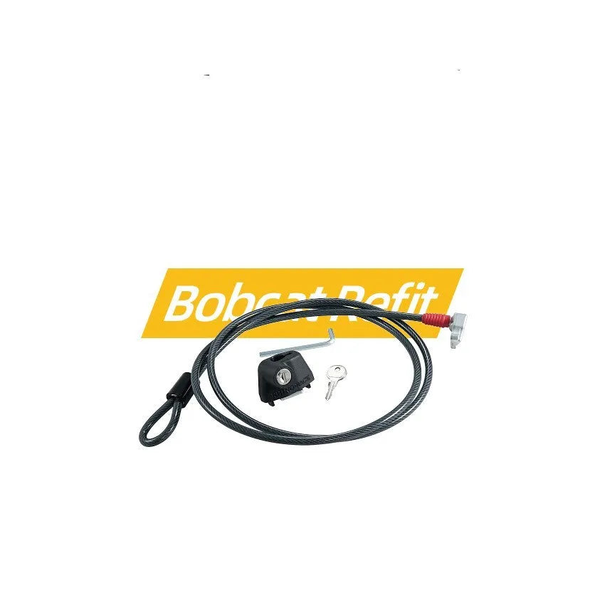 Roof platform steel cable lock with plastic sheathed steel strand in 600mm and 1200mm length options