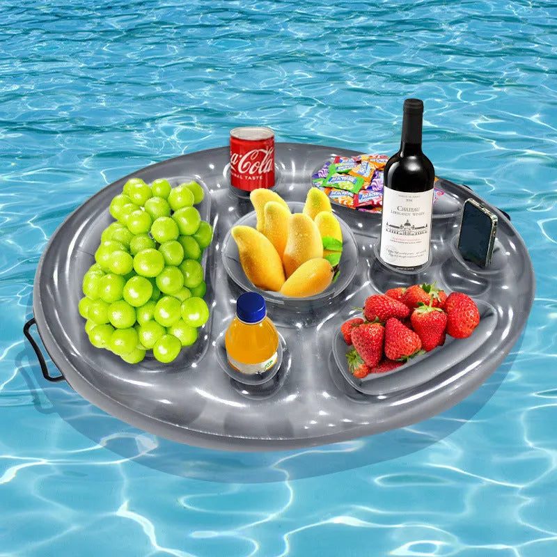 Inflatable ice bar party set with PVC construction showing multiple components including ice bars, cup holders, and beer steins ice bucket