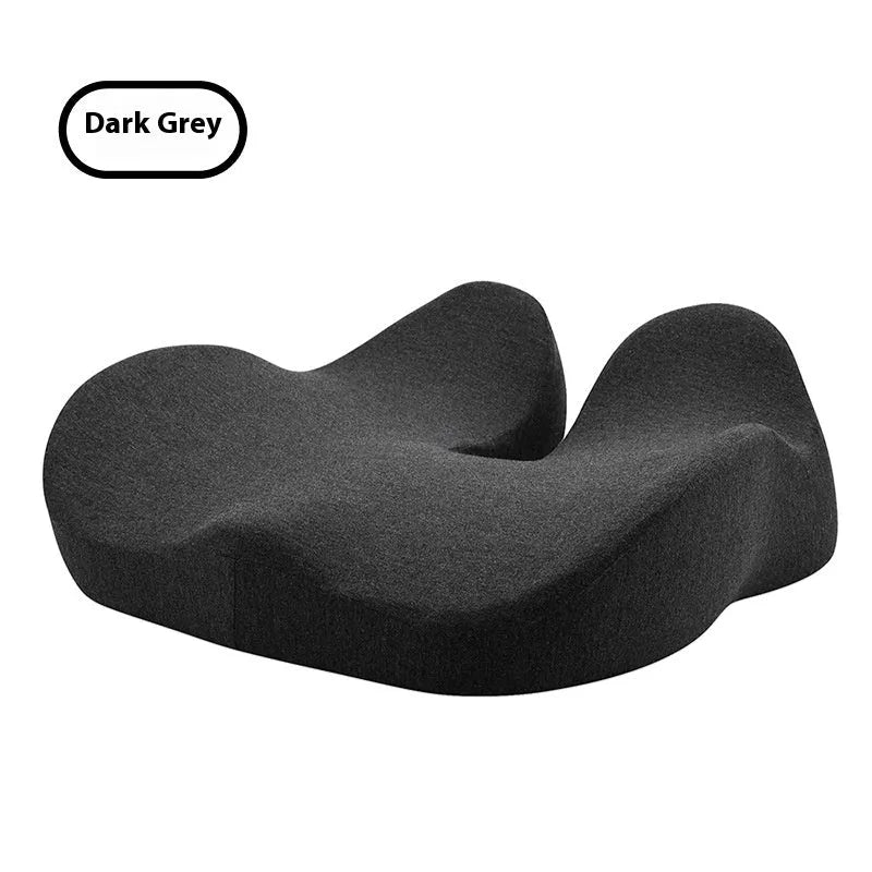 Office memory foam chair cushion in light grey black or green measuring 46x43x12cm