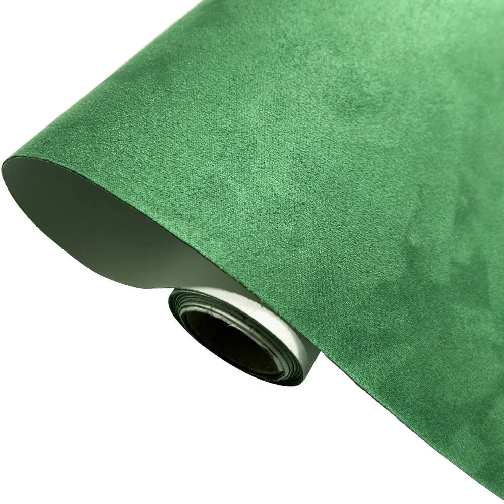 Self-adhesive leather suede sheet showing texture and colour options for DIY projects