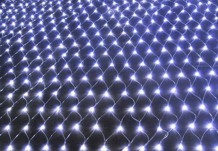 Outdoor fishnet LED string lights 3x2m 192 LEDs IP44 dimmable warm white Christmas decoration