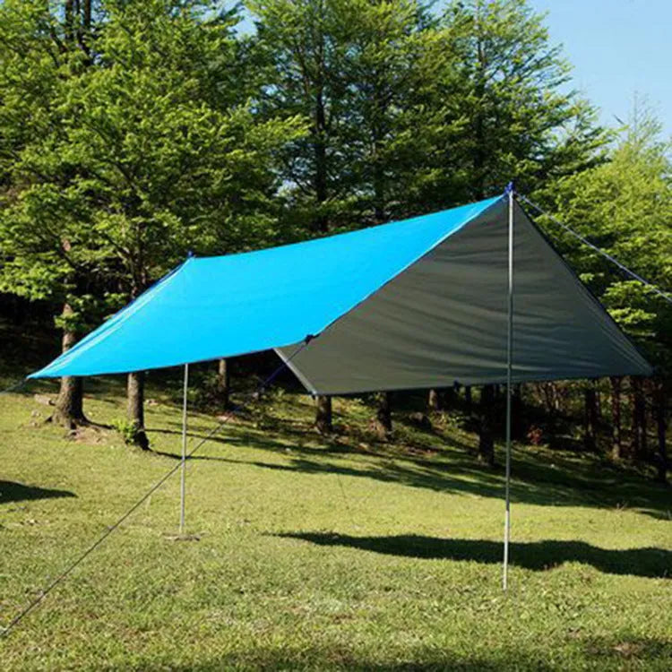 Waterproof 210D Oxford cloth awning sun shelter 300x300 cm in army green with aluminium nails and wind ropes