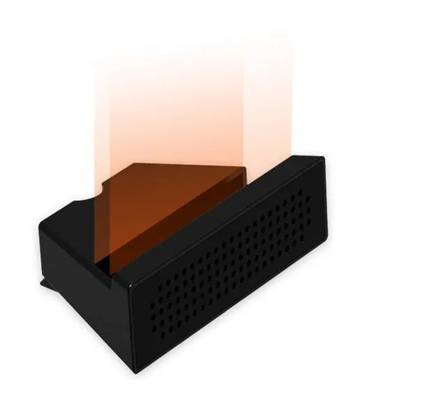 Mini desktop phone amplifier bracket for iPhones in black, blue, pink and orange colour options